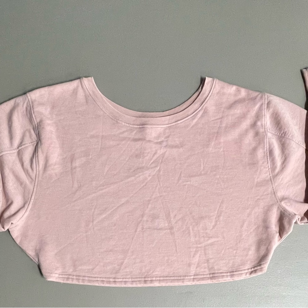 Free People Movement Light Pink Cropped Sweatshirt XS